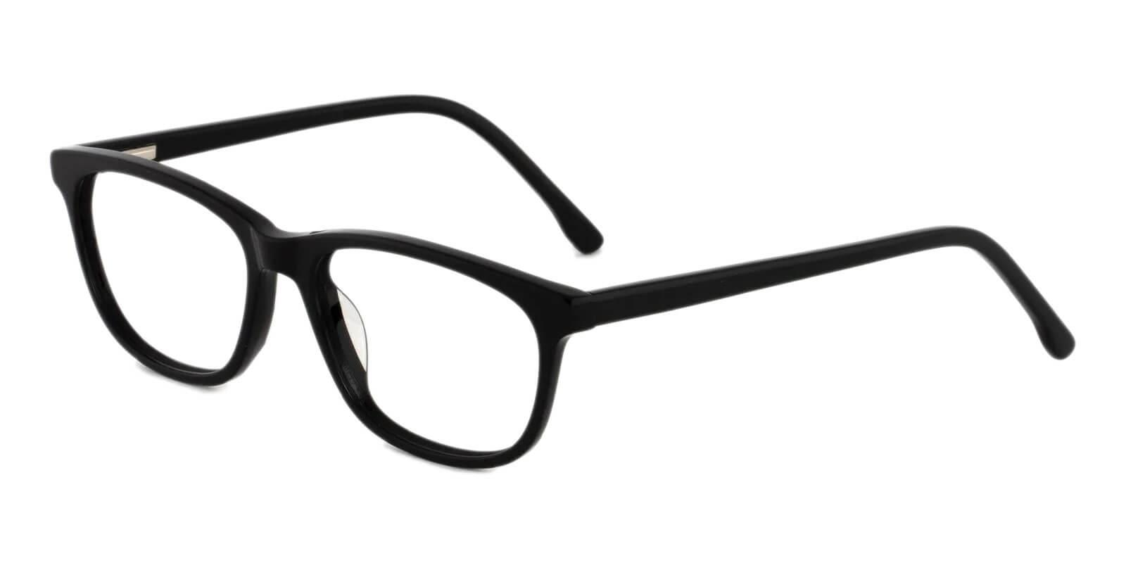 Machovec Black Acetate Eyeglasses , SpringHinges , UniversalBridgeFit Frames from ABBE Glasses