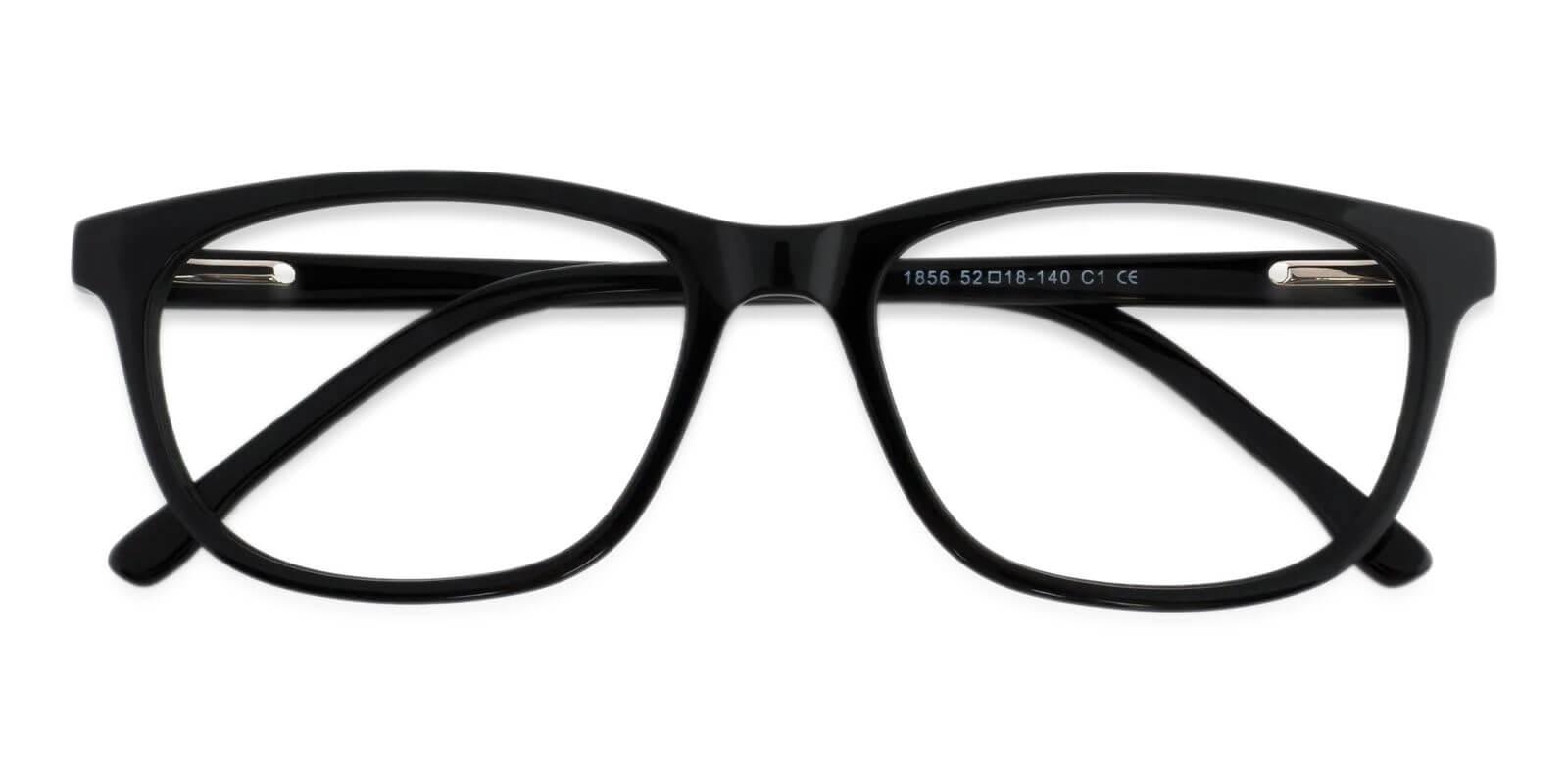 Machovec Black Acetate Eyeglasses , SpringHinges , UniversalBridgeFit Frames from ABBE Glasses