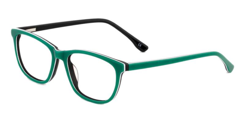 Green Machovec - Acetate ,Universal Bridge Fit