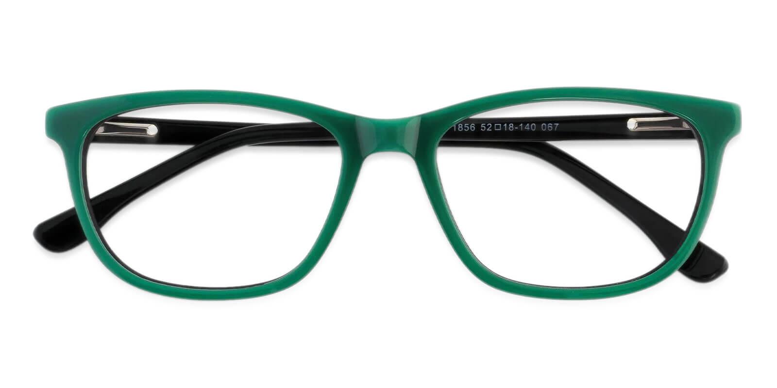 Machovec Green Acetate Eyeglasses , SpringHinges , UniversalBridgeFit Frames from ABBE Glasses