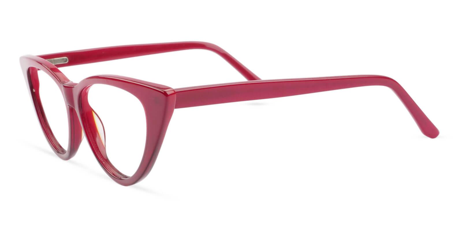 Nora Red Acetate Eyeglasses , SpringHinges , UniversalBridgeFit Frames from ABBE Glasses