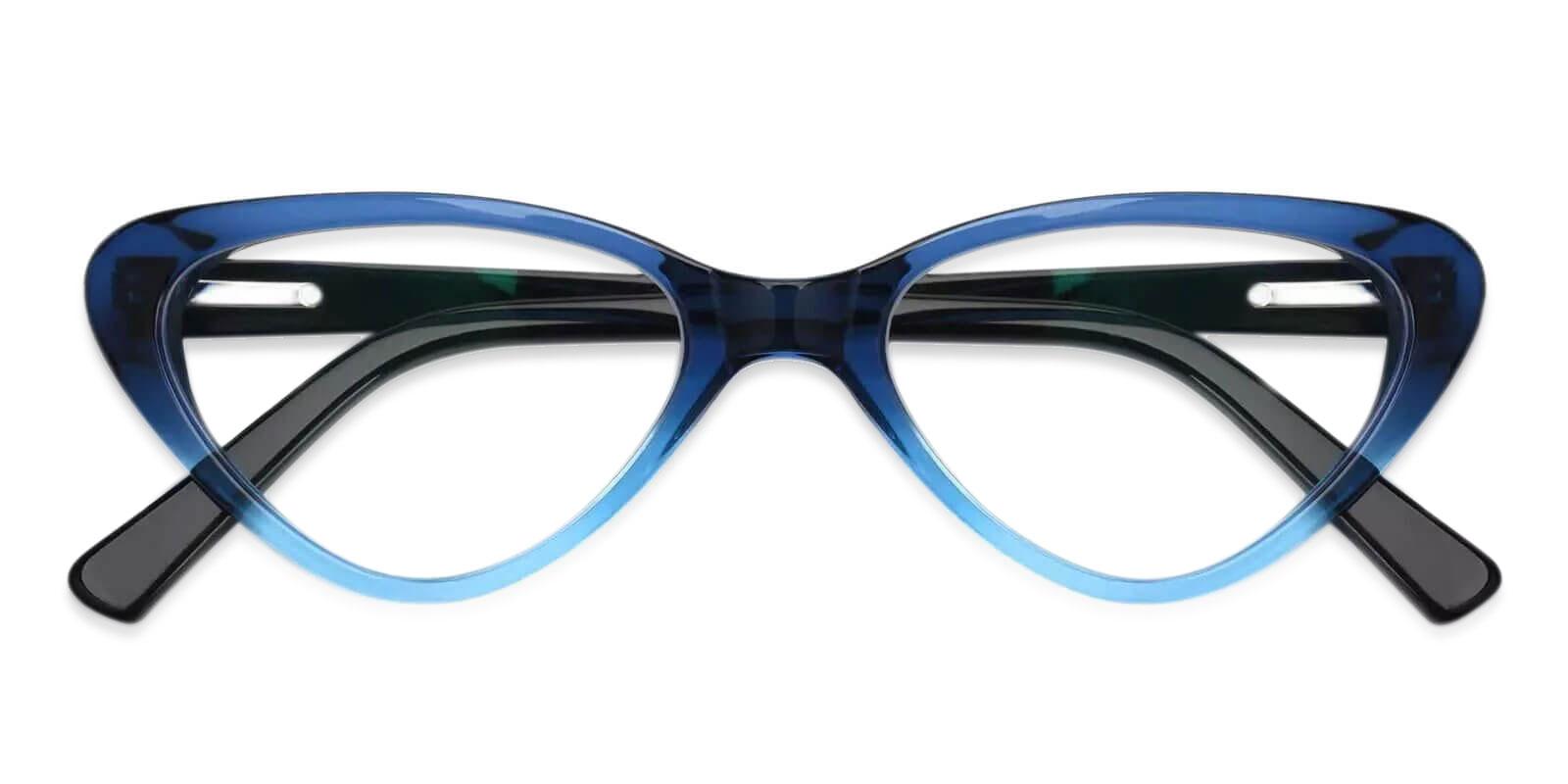 Hannah Blue Acetate Eyeglasses , SpringHinges , UniversalBridgeFit Frames from ABBE Glasses