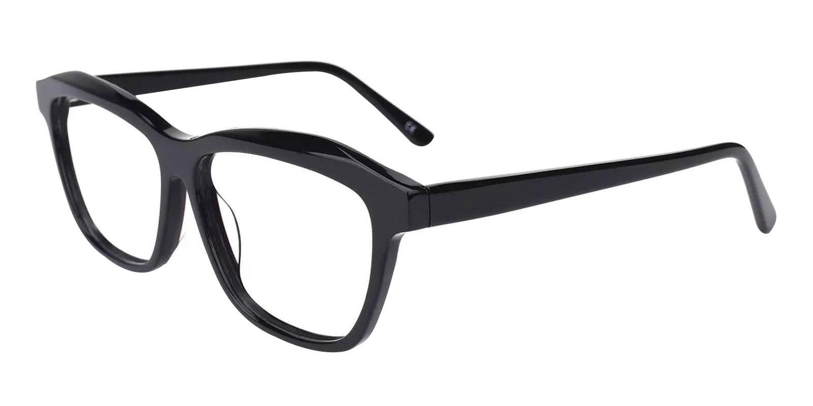 Sonia Black Acetate Eyeglasses , SpringHinges , UniversalBridgeFit Frames from ABBE Glasses