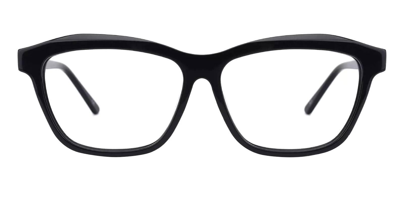 Sonia Black Acetate Eyeglasses , SpringHinges , UniversalBridgeFit Frames from ABBE Glasses