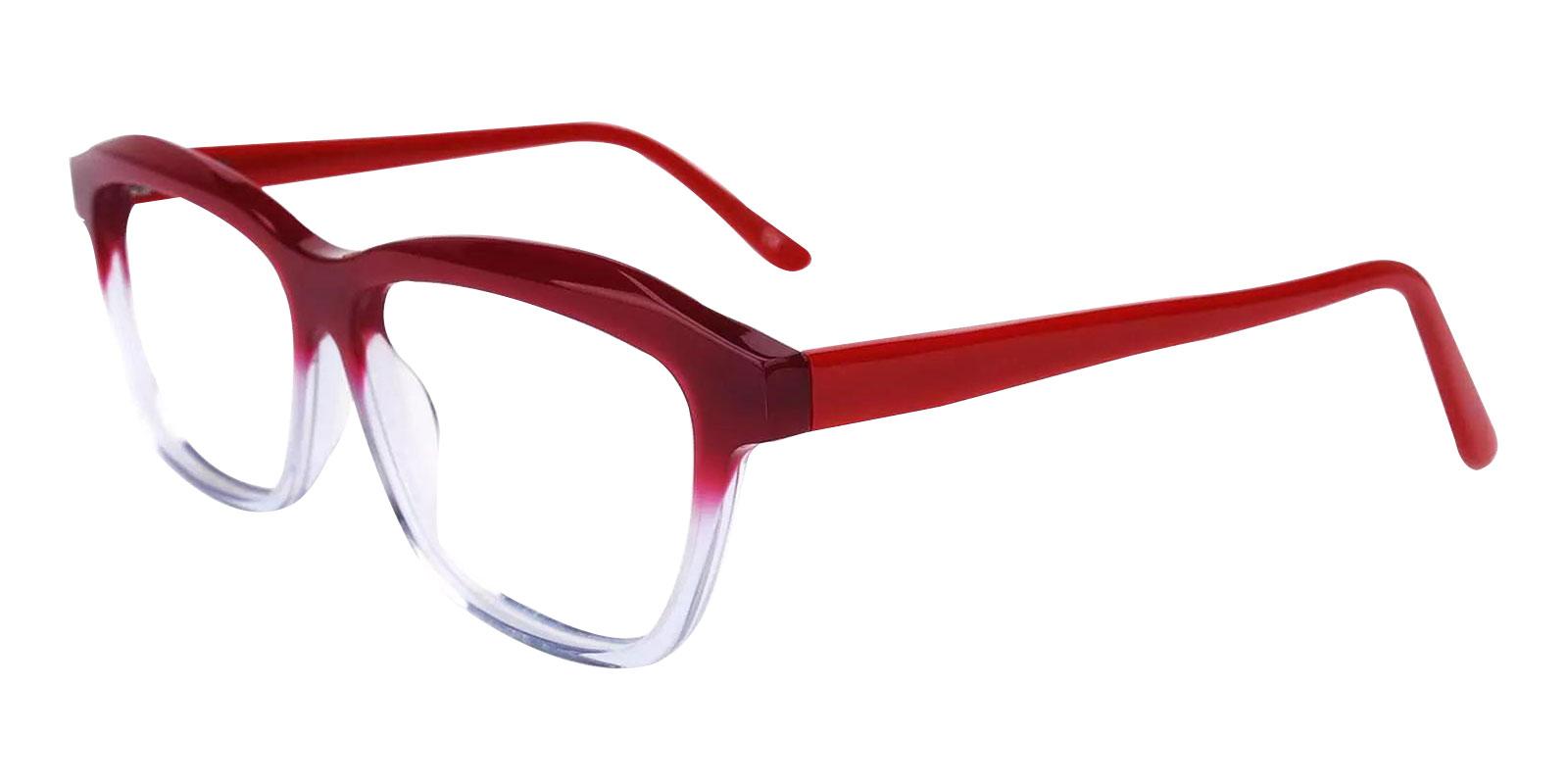 Sonia Red Acetate SpringHinges , UniversalBridgeFit , Eyeglasses Frames from ABBE Glasses