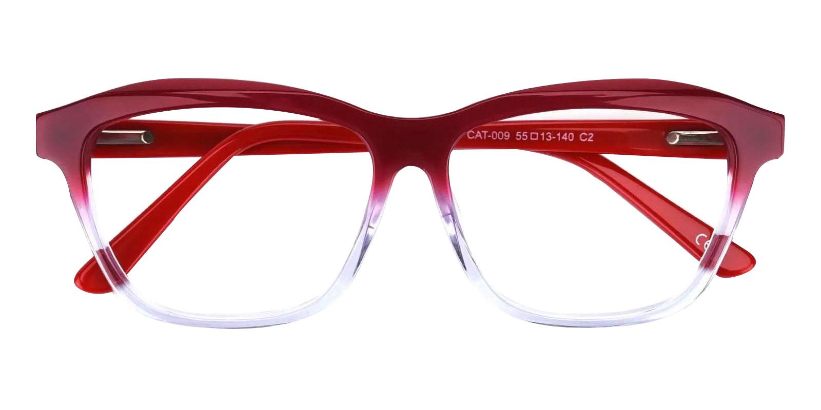 Sonia Red Acetate SpringHinges , UniversalBridgeFit , Eyeglasses Frames from ABBE Glasses