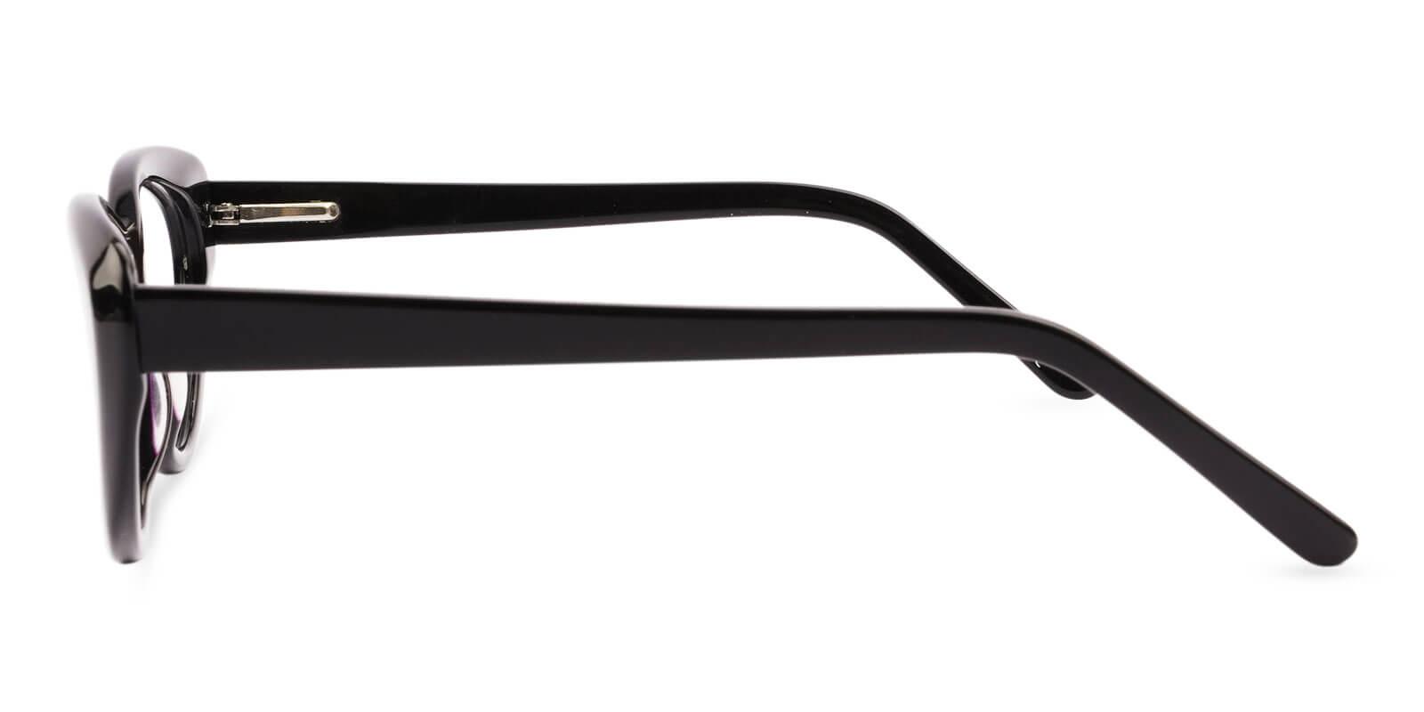 Irene Black Acetate Eyeglasses , SpringHinges , UniversalBridgeFit Frames from ABBE Glasses