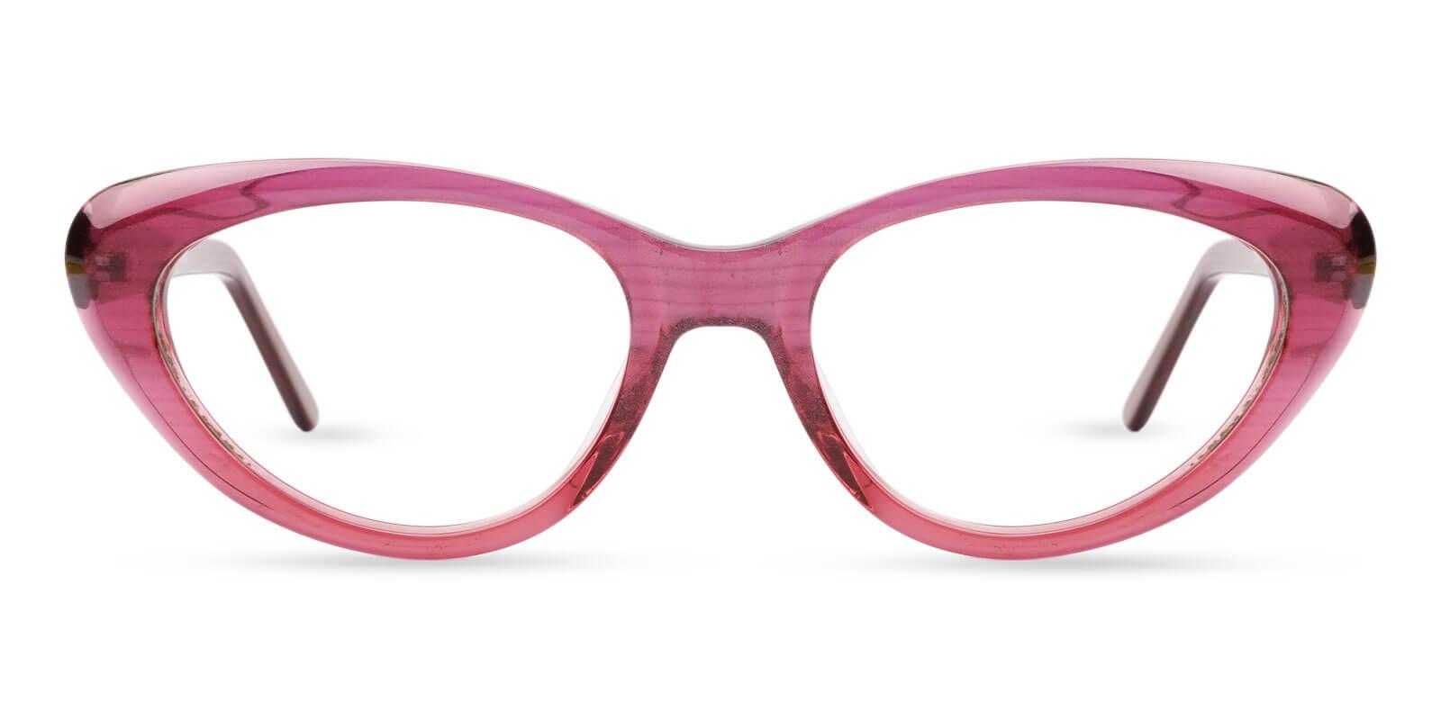 Irene Red Acetate Eyeglasses , SpringHinges , UniversalBridgeFit Frames from ABBE Glasses