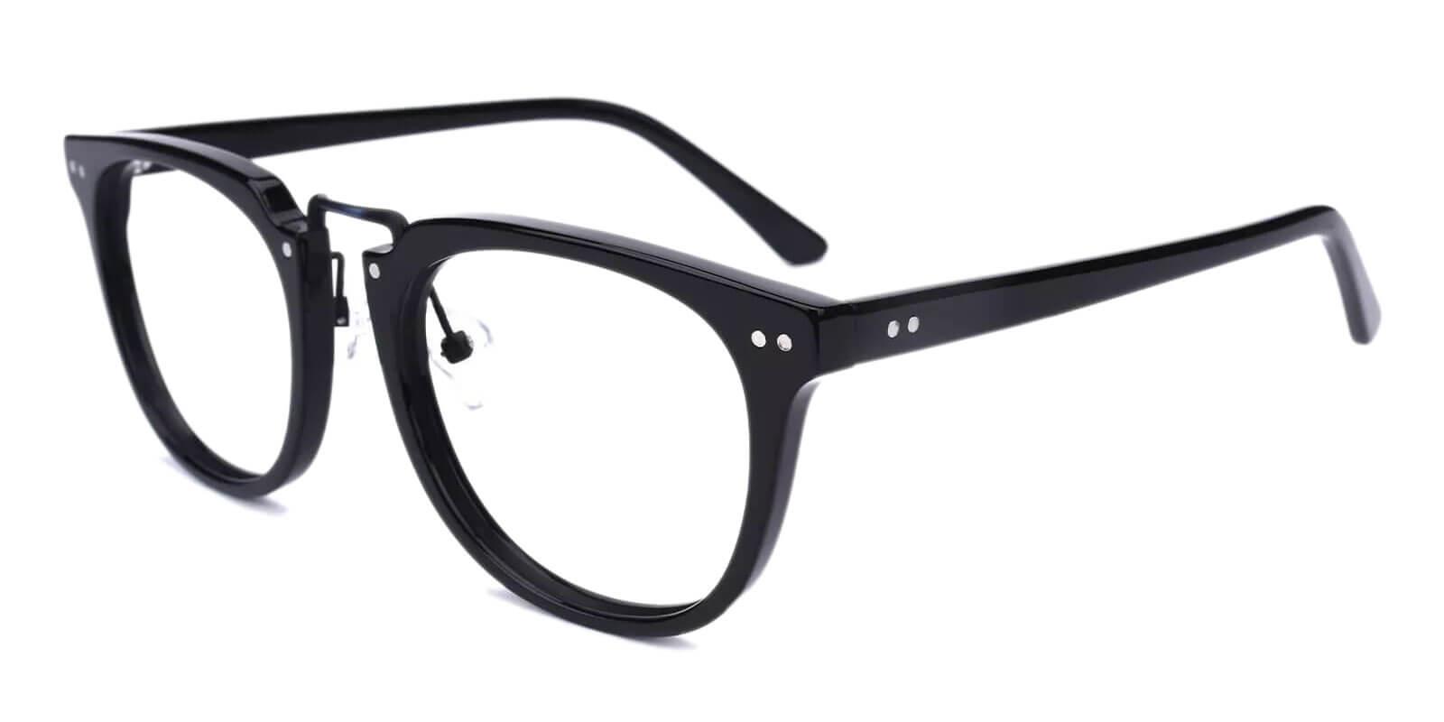 Latrobe Black Acetate Eyeglasses , NosePads Frames from ABBE Glasses