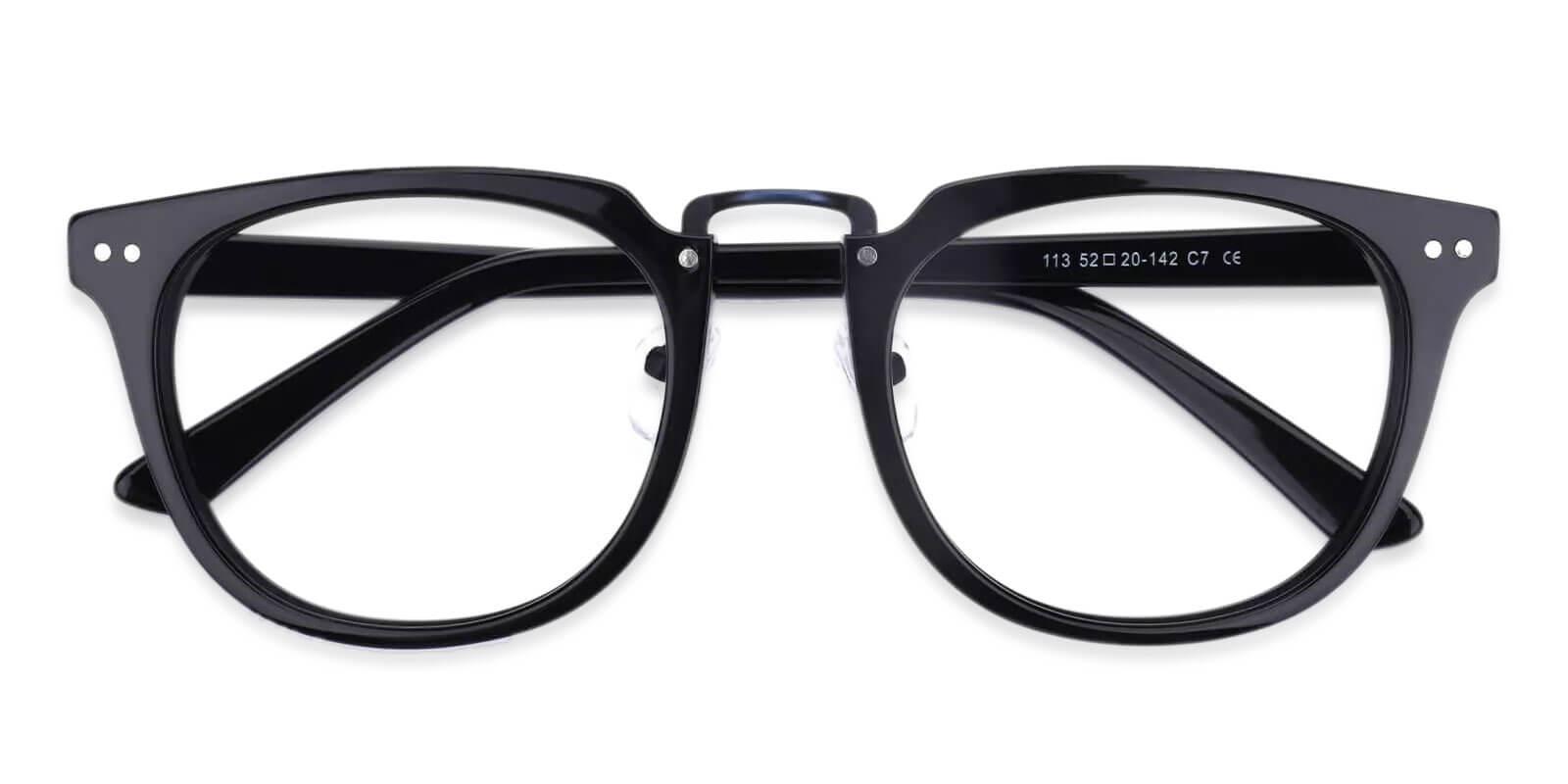 Latrobe Black Acetate Eyeglasses , NosePads Frames from ABBE Glasses