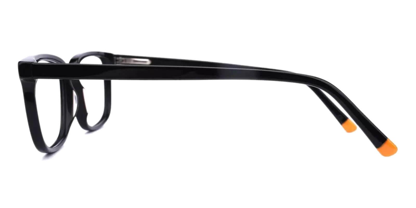 Leupp Corner Black Acetate Eyeglasses , SpringHinges , UniversalBridgeFit Frames from ABBE Glasses