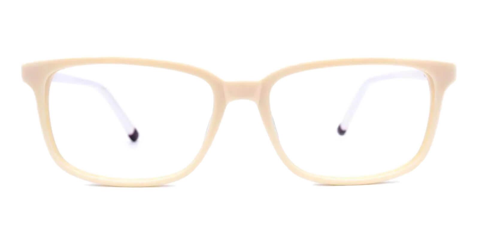 Leupp Corner White Acetate Eyeglasses , SpringHinges , UniversalBridgeFit Frames from ABBE Glasses