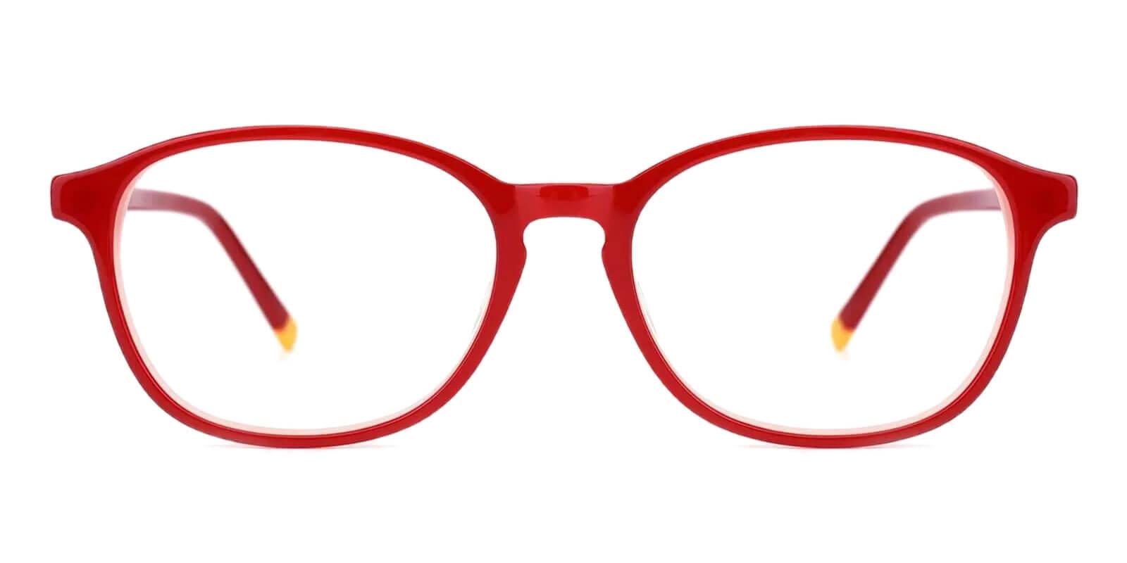 Fogelsville Red Acetate Eyeglasses , SpringHinges , UniversalBridgeFit Frames from ABBE Glasses