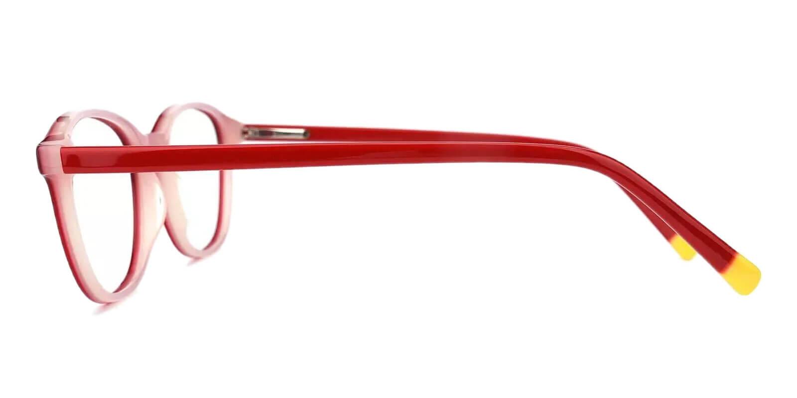 Fogelsville Red Acetate Eyeglasses , SpringHinges , UniversalBridgeFit Frames from ABBE Glasses