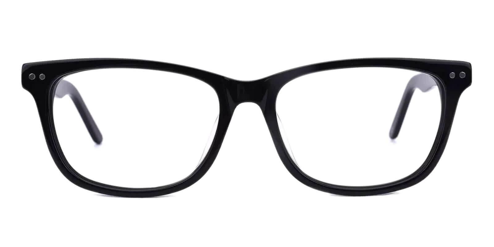 Alta Black Acetate Eyeglasses , SpringHinges , UniversalBridgeFit Frames from ABBE Glasses