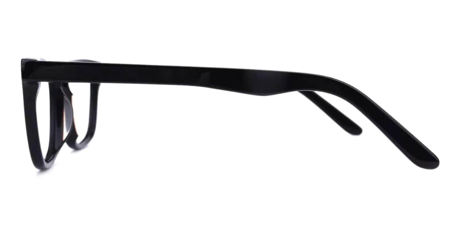 Alta Black Acetate Eyeglasses , SpringHinges , UniversalBridgeFit Frames from ABBE Glasses