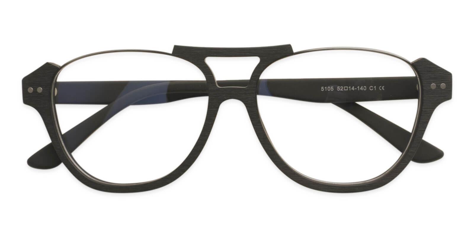 Ocean Gate Black Combination Eyeglasses , UniversalBridgeFit Frames from ABBE Glasses