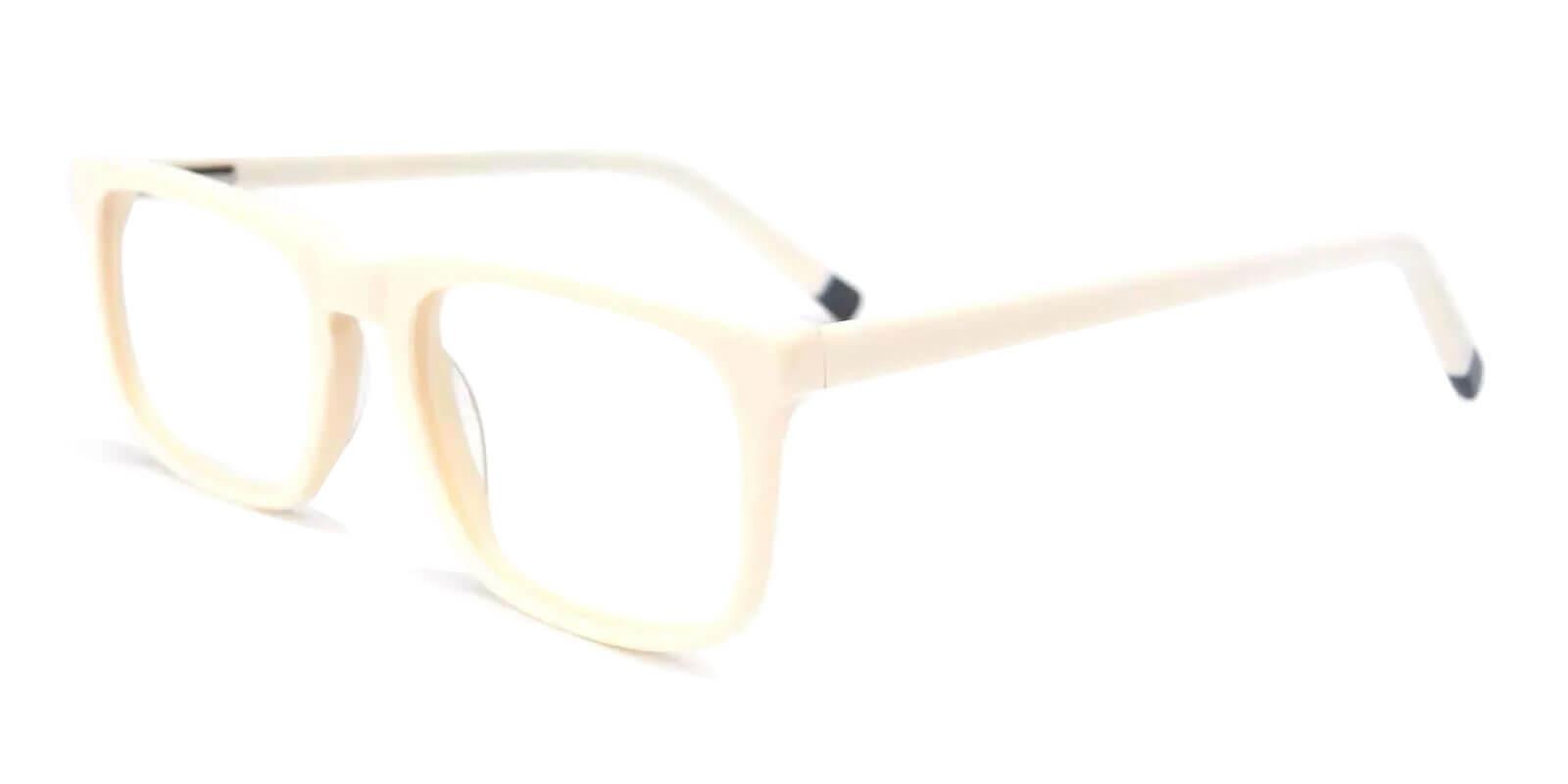 McIntosh White Acetate Eyeglasses , SpringHinges , UniversalBridgeFit , Lightweight Frames from ABBE Glasses