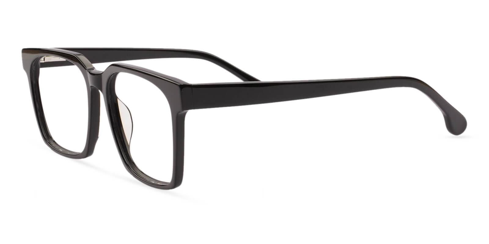 Gilbert Black Acetate Eyeglasses , UniversalBridgeFit Frames from ABBE Glasses