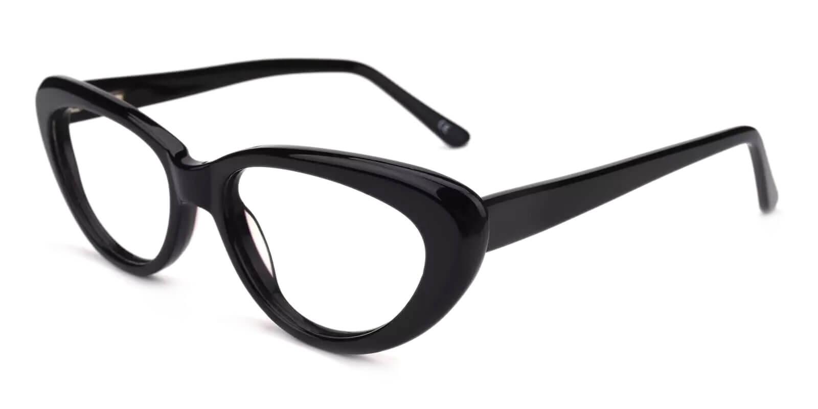 Stella Black Acetate Eyeglasses , SpringHinges , UniversalBridgeFit Frames from ABBE Glasses