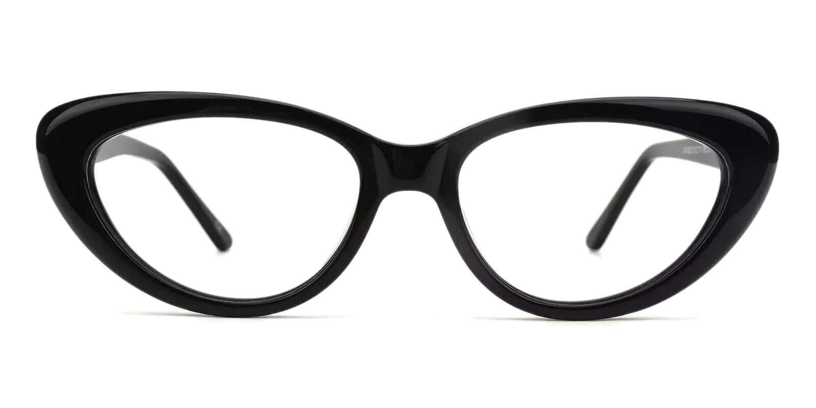 Stella Black Acetate Eyeglasses , SpringHinges , UniversalBridgeFit Frames from ABBE Glasses