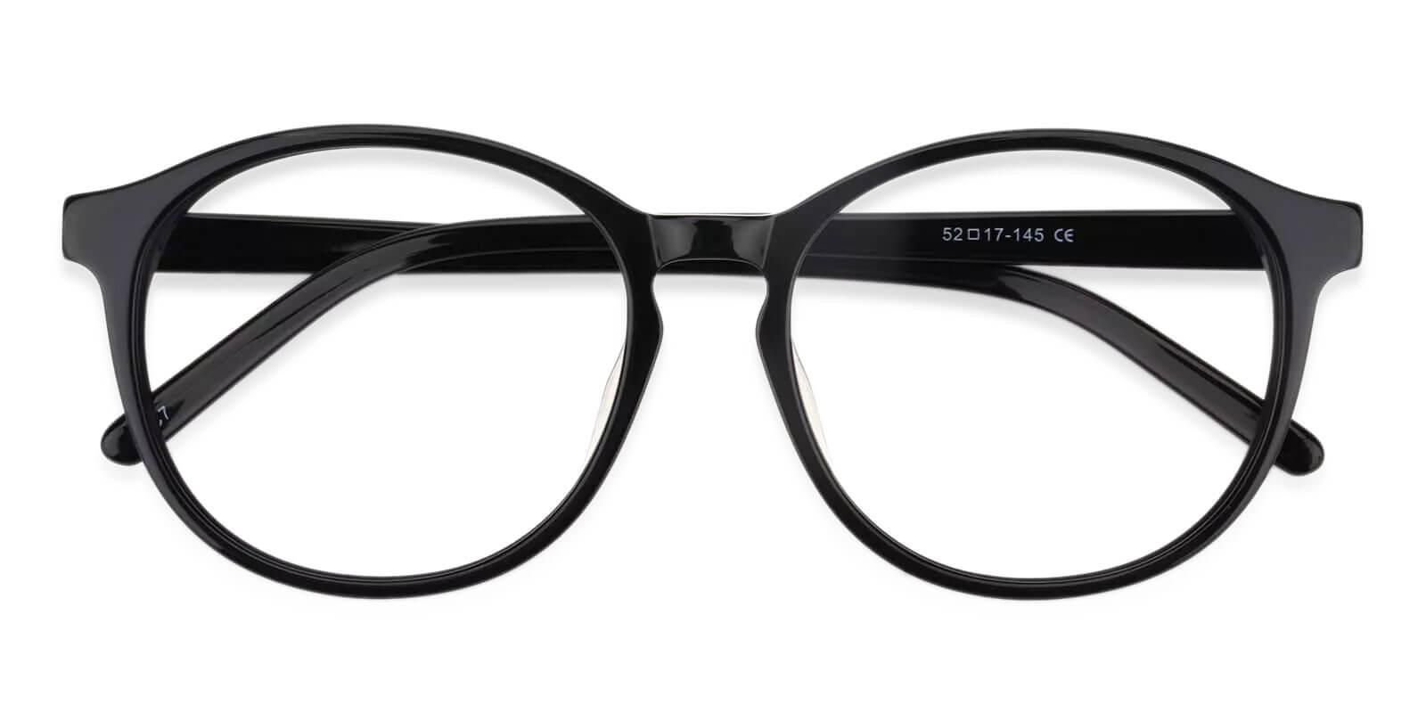 Wasco Black Acetate Eyeglasses , UniversalBridgeFit Frames from ABBE Glasses