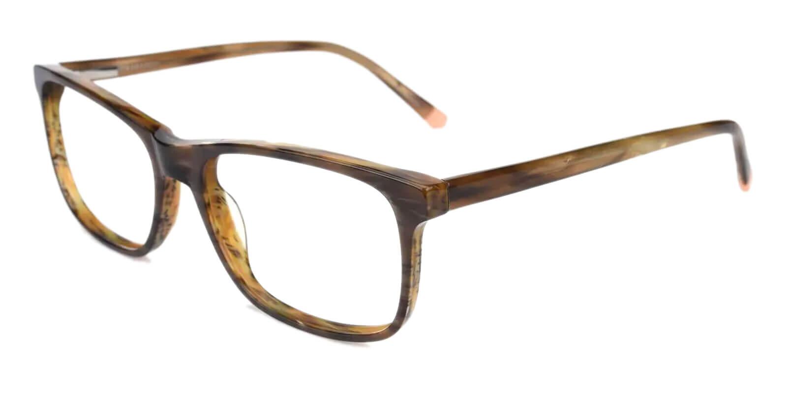 Gilcres Striped Acetate Eyeglasses , SpringHinges , UniversalBridgeFit Frames from ABBE Glasses