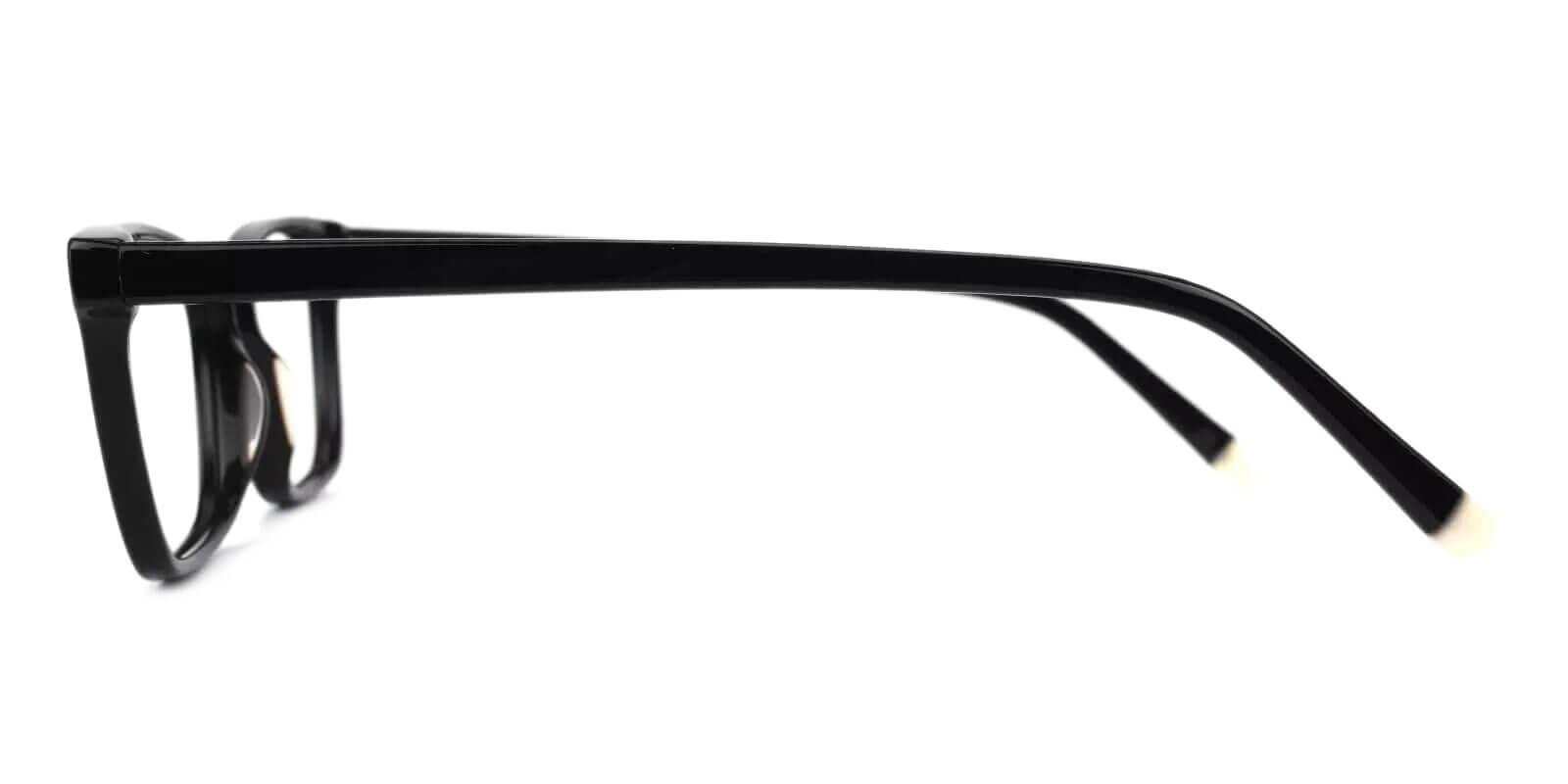 RingGold Black Acetate Eyeglasses , SpringHinges , UniversalBridgeFit Frames from ABBE Glasses