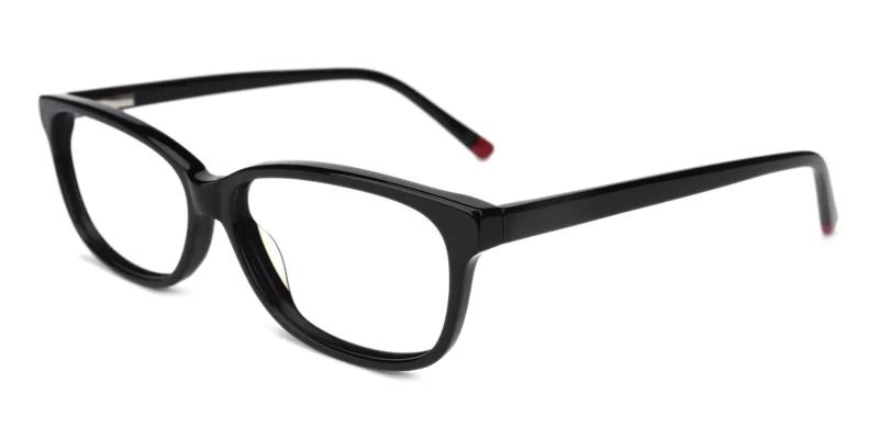 Black Levant - Acetate ,Universal Bridge Fit