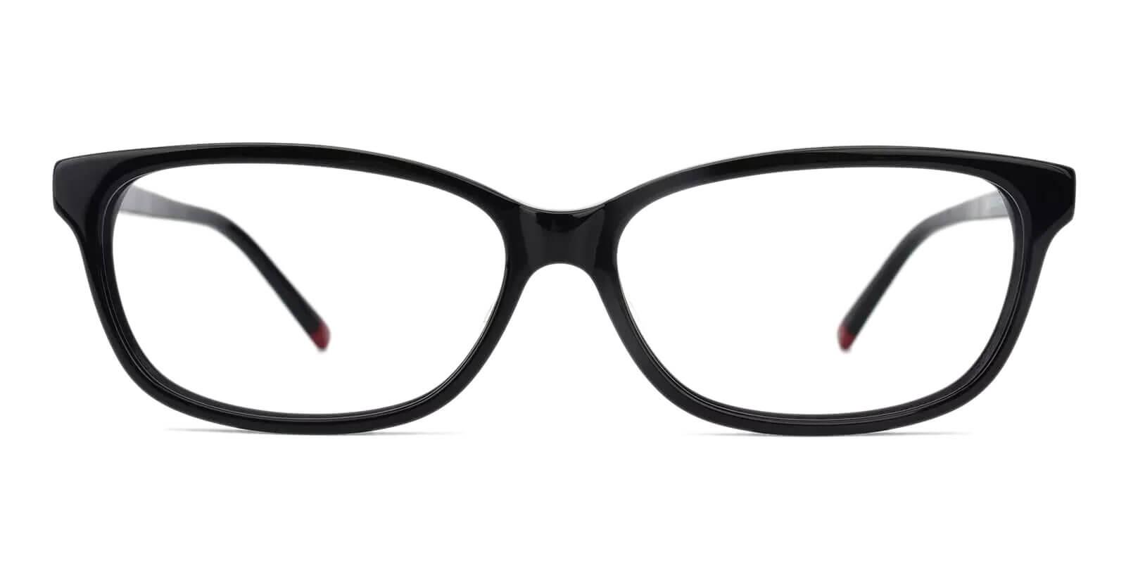 Levant Black Acetate Eyeglasses , SpringHinges , UniversalBridgeFit Frames from ABBE Glasses