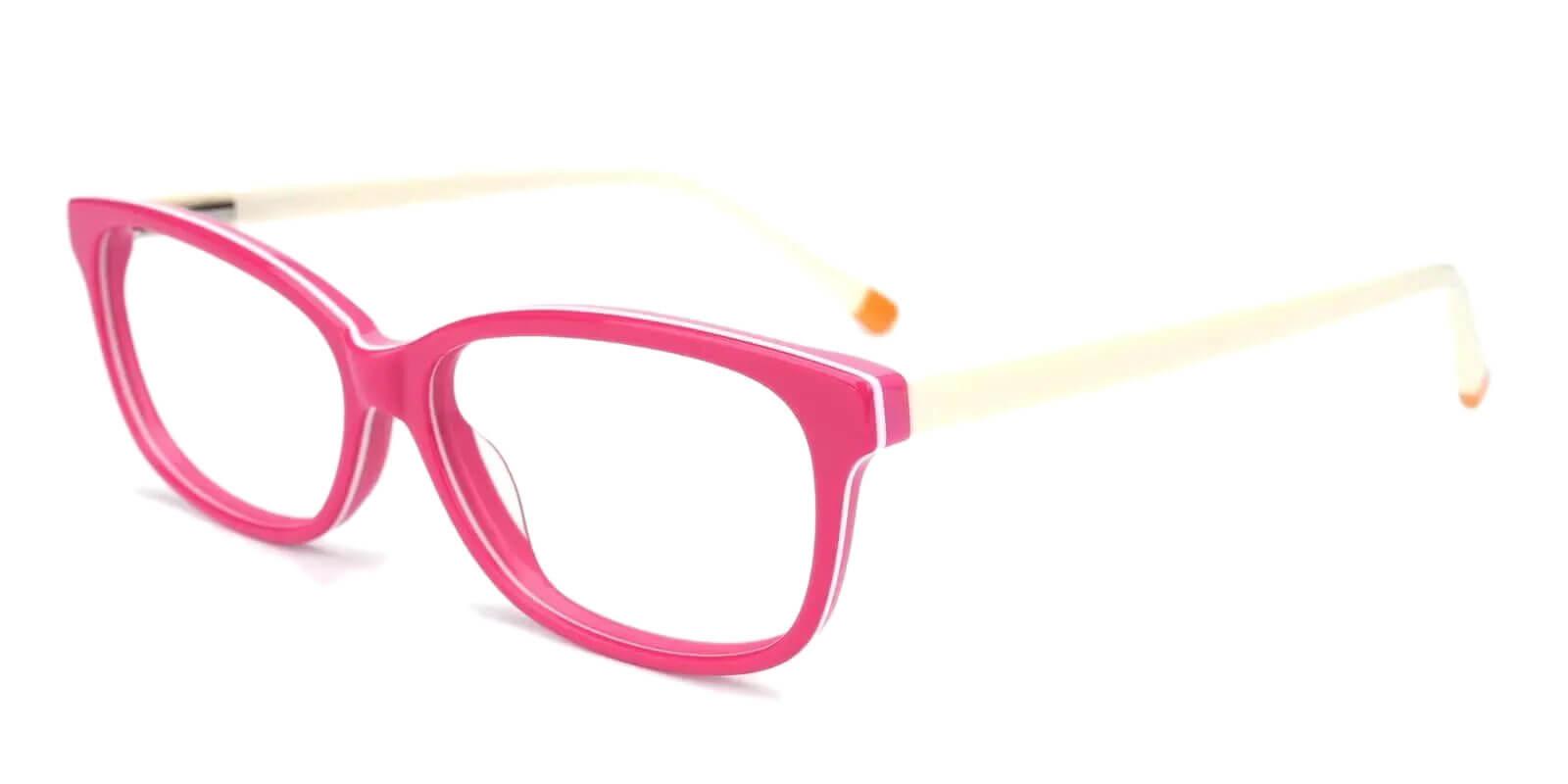 Levant Pink Acetate Eyeglasses , SpringHinges , UniversalBridgeFit Frames from ABBE Glasses