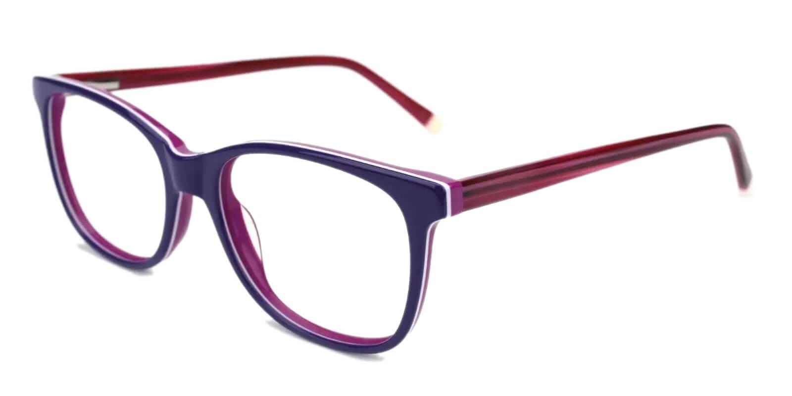 Hibbard Blue Acetate Eyeglasses , SpringHinges , UniversalBridgeFit Frames from ABBE Glasses