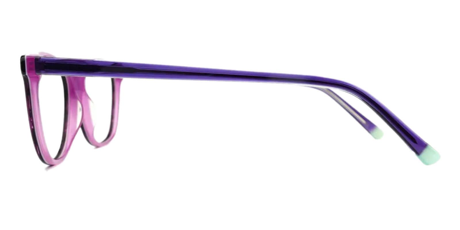 Hibbard Purple Acetate Eyeglasses , SpringHinges , UniversalBridgeFit Frames from ABBE Glasses