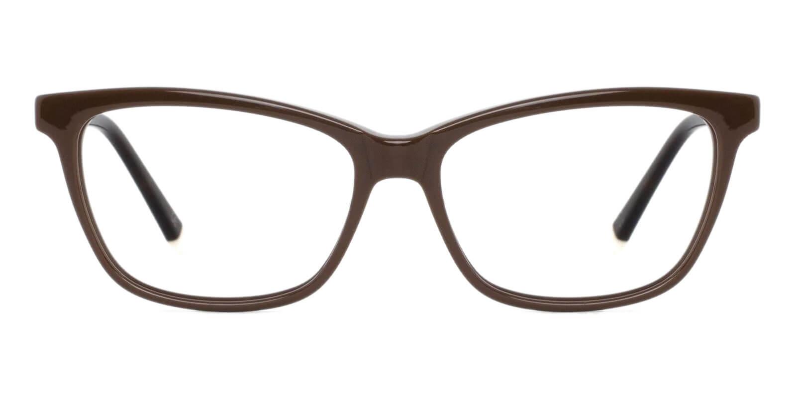 Zion Brown Acetate Eyeglasses , SpringHinges , UniversalBridgeFit Frames from ABBE Glasses