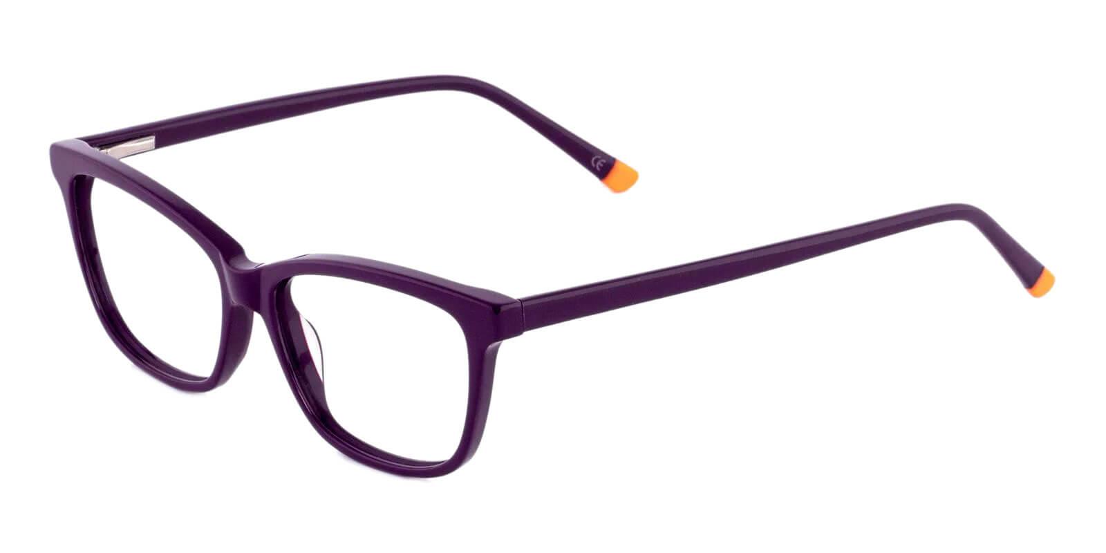 Zion Purple Acetate Eyeglasses , SpringHinges , UniversalBridgeFit Frames from ABBE Glasses