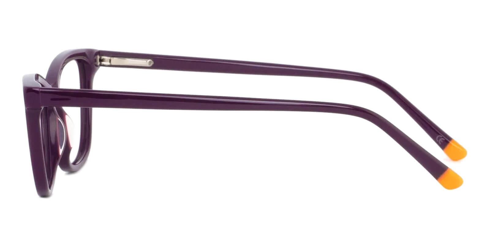 Zion Purple Acetate Eyeglasses , SpringHinges , UniversalBridgeFit Frames from ABBE Glasses