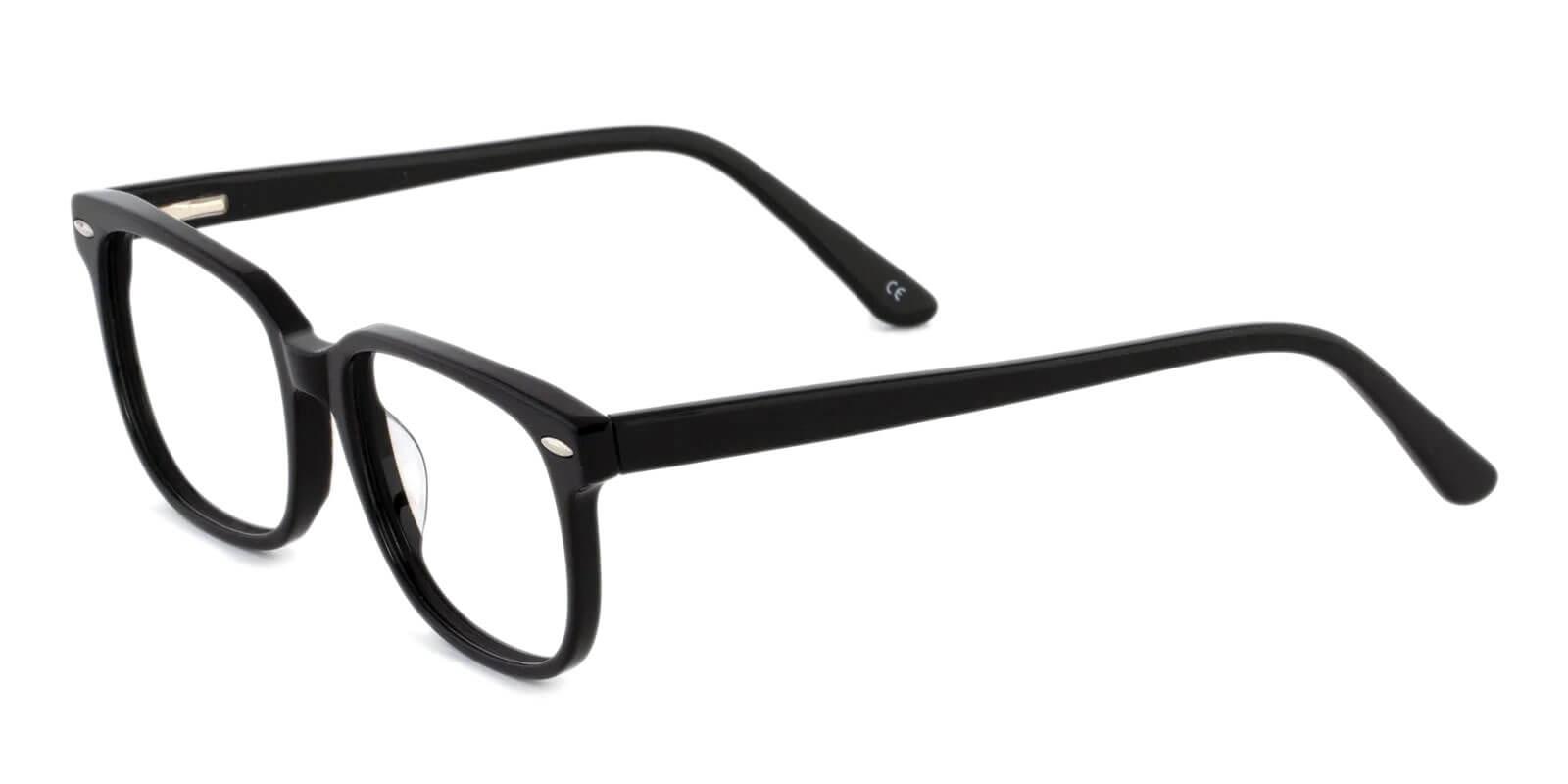 Christy Black Acetate Eyeglasses , SpringHinges , UniversalBridgeFit Frames from ABBE Glasses