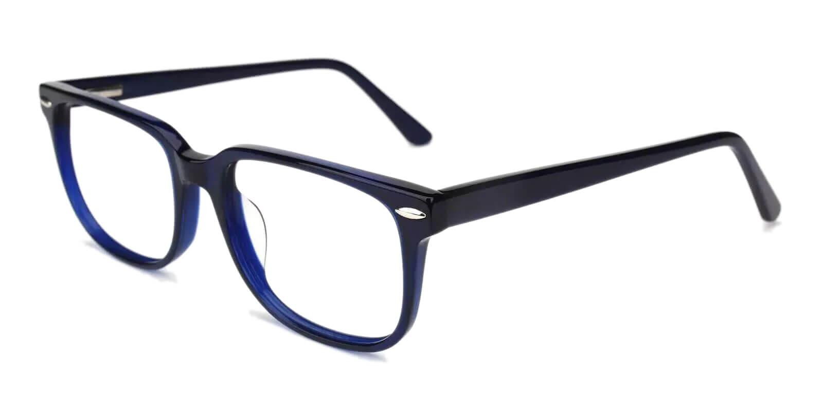 Christy Blue Acetate Eyeglasses , SpringHinges , UniversalBridgeFit Frames from ABBE Glasses