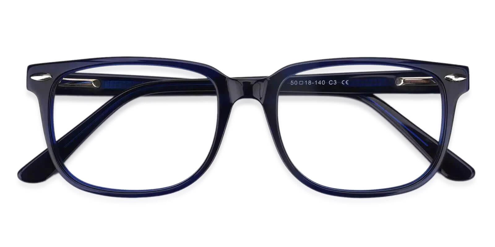 Christy Blue Acetate Eyeglasses , SpringHinges , UniversalBridgeFit Frames from ABBE Glasses