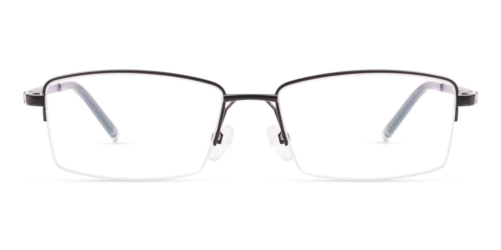 Liam Black Titanium Eyeglasses , NosePads Frames from ABBE Glasses