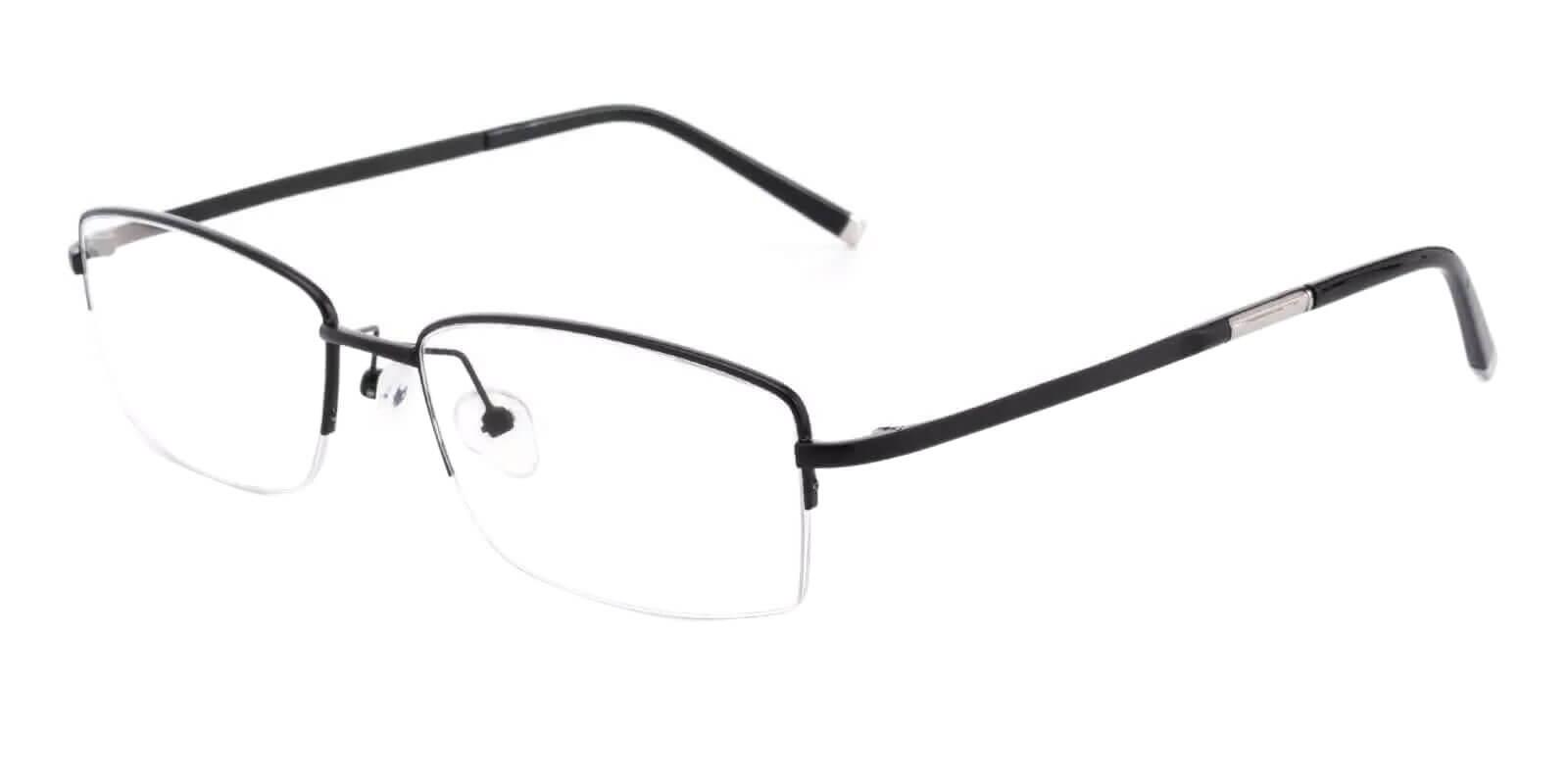 Noah Black Titanium Eyeglasses , NosePads Frames from ABBE Glasses