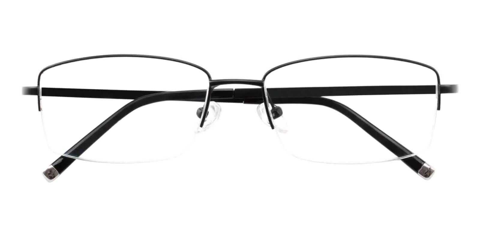 Noah Black Titanium Eyeglasses , NosePads Frames from ABBE Glasses