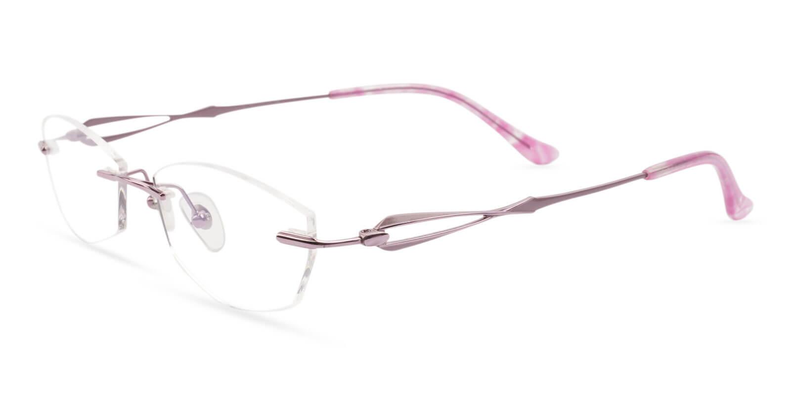 Emma Pink Titanium Eyeglasses , NosePads Frames from ABBE Glasses