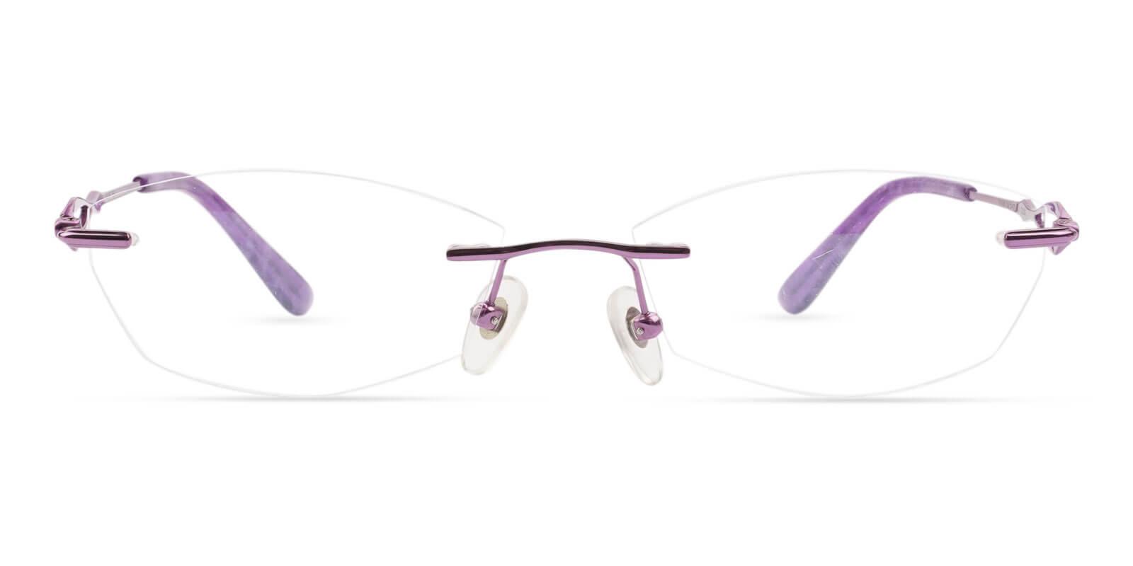 Emma Purple Titanium Eyeglasses , NosePads Frames from ABBE Glasses