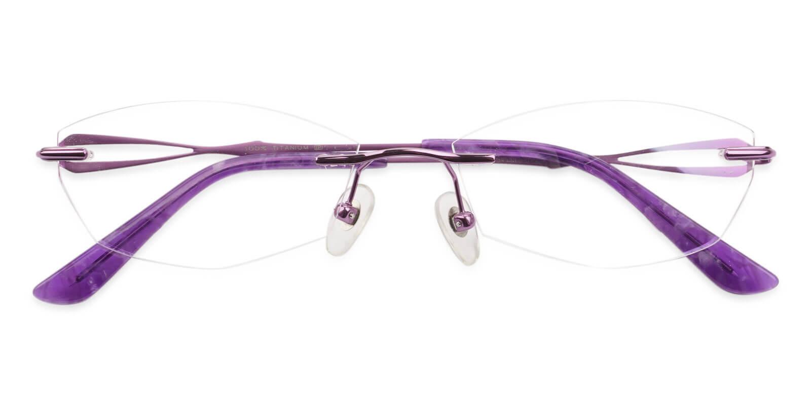 Emma Purple Titanium Eyeglasses , NosePads Frames from ABBE Glasses