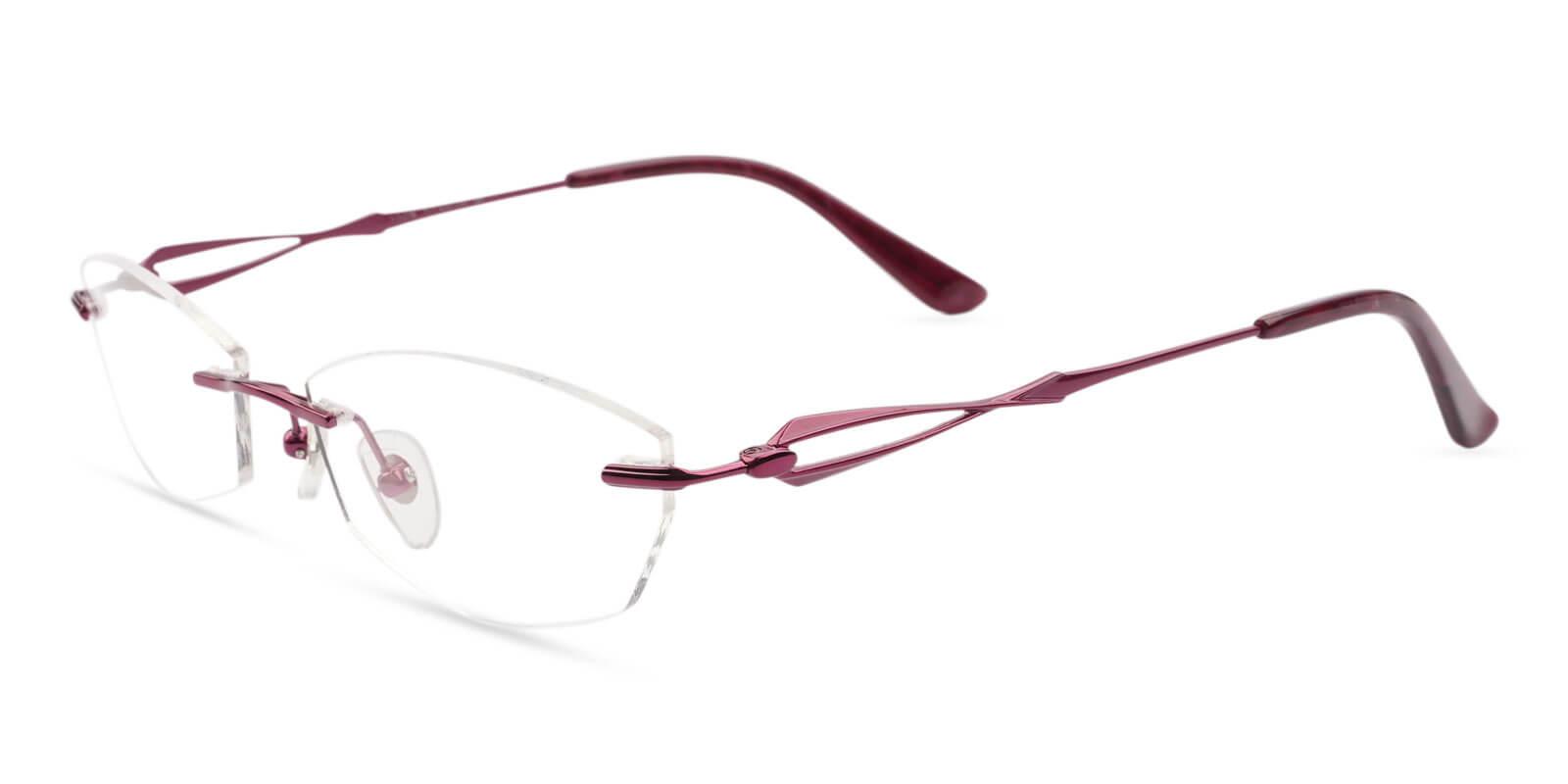 Emma Red Titanium Eyeglasses , NosePads Frames from ABBE Glasses