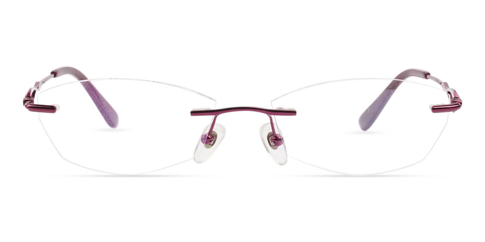 Emma Red Titanium Eyeglasses , NosePads Frames from ABBE Glasses