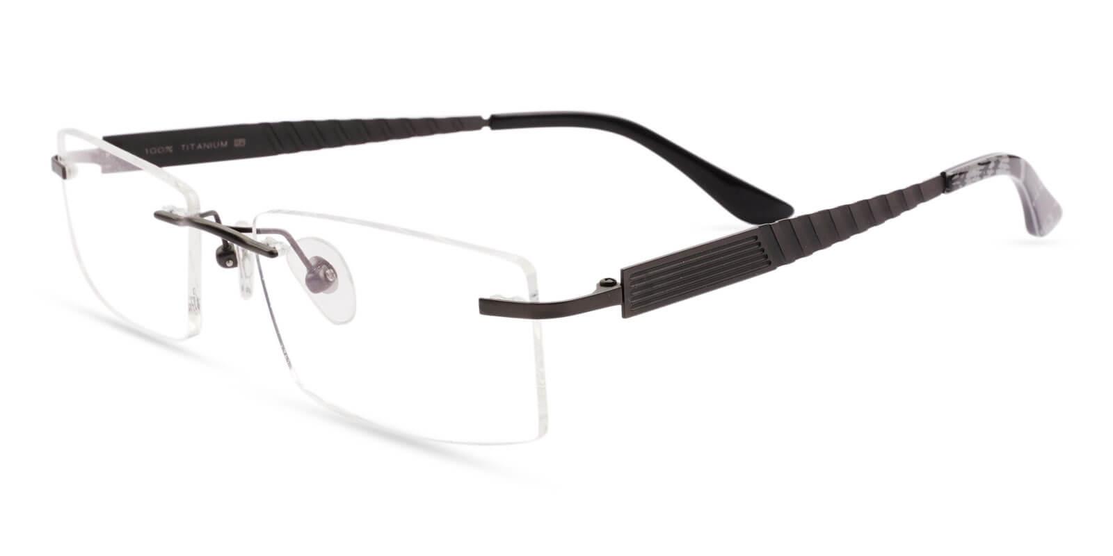 Bentonite Gun Titanium Eyeglasses , NosePads Frames from ABBE Glasses