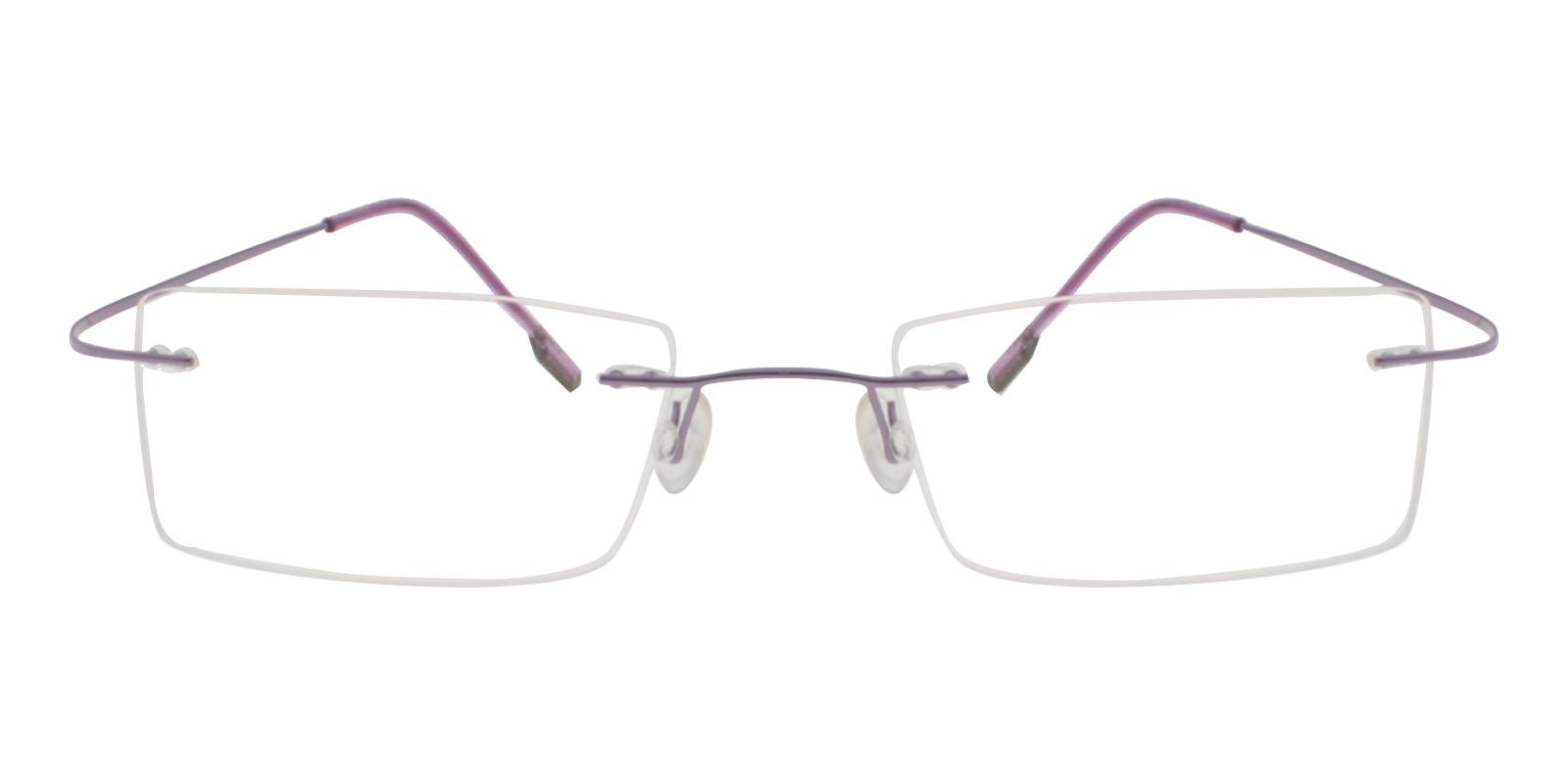 Olivia Purple Metal , Memory Eyeglasses , NosePads Frames from ABBE Glasses