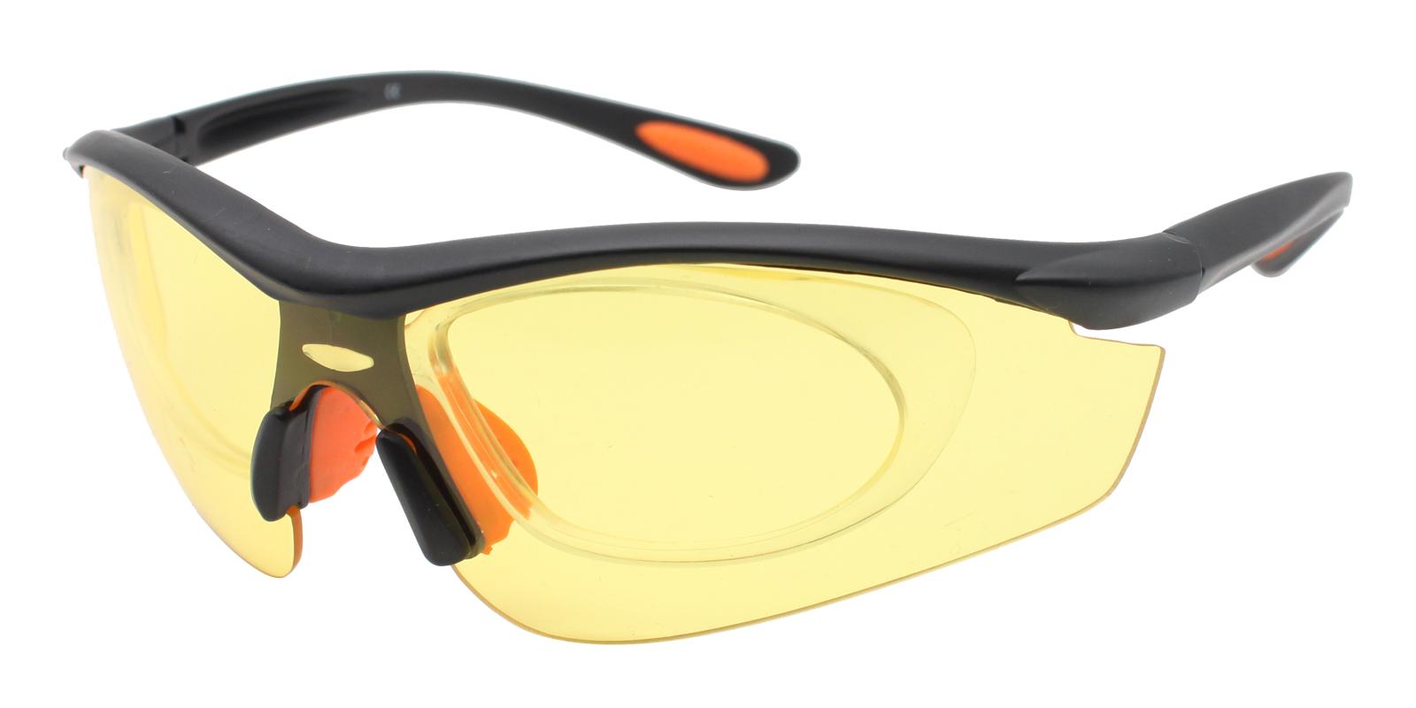 Gustavus Yellow Plastic SportsGlasses Frames from ABBE Glasses